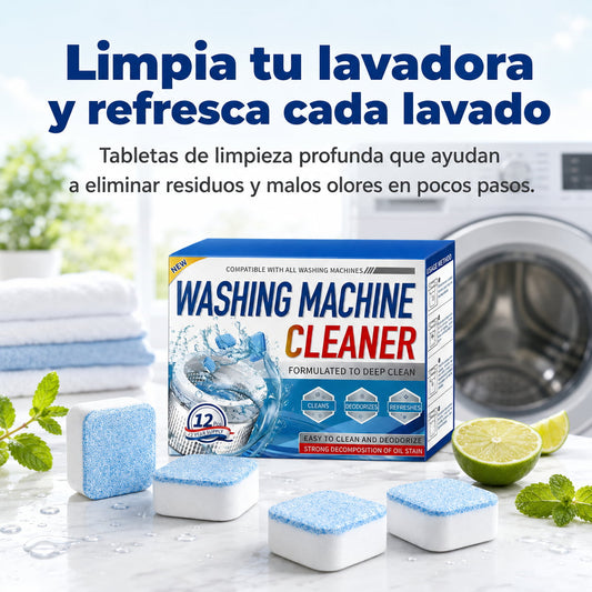 Pastillas Limpiadoras para lavadora – Limpia, mantiene y protege la vida útil de tu lavadora